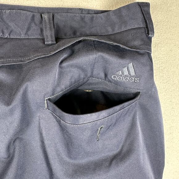 Adidas Golf Shorts Mens 36 Navy Blue Athletic Performance Stretch Pockets Logo - Picture 9 of 12